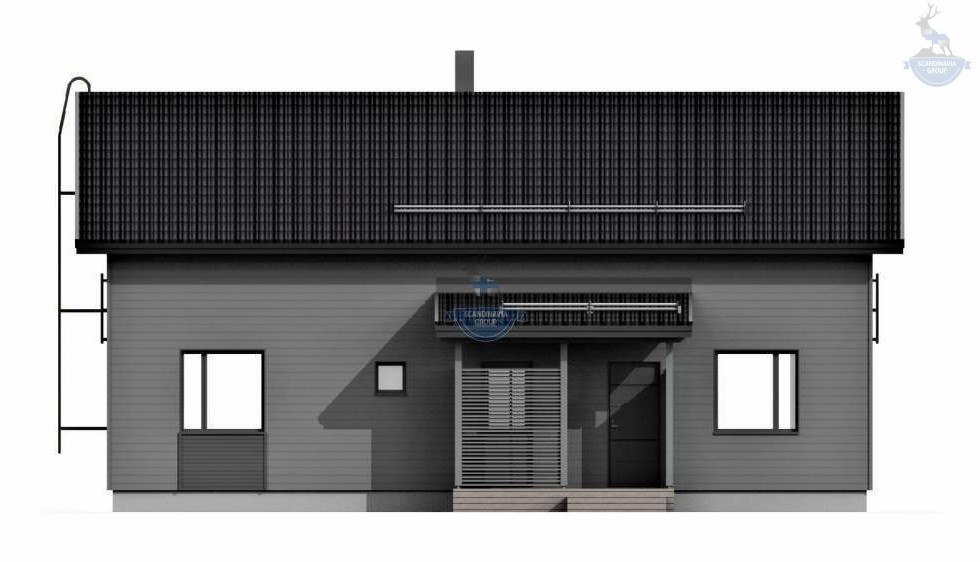 КД-280: 2-х этажный каркасный дом с котельной