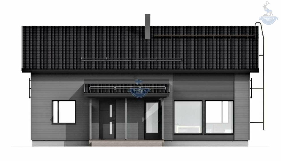 КД-280: 2-х этажный каркасный дом с котельной