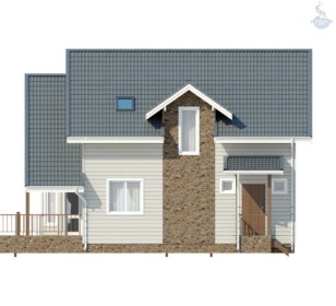 КД-30: двухэтажный каркасный дом с террасой