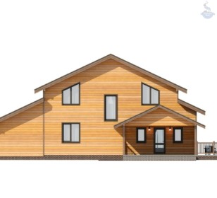 КД-60: двухэтажный каркасный дом с балконом, мансардой и террасой