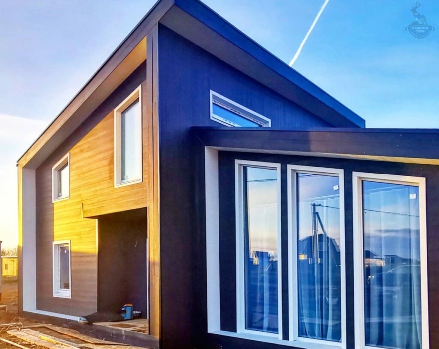 двухэтажный каркасный дом