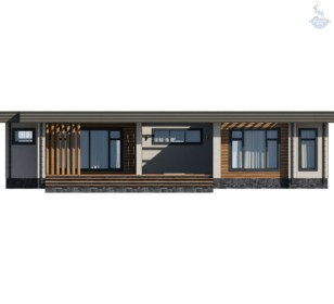 КД-1020: современный каркасный дом с плоской крышей