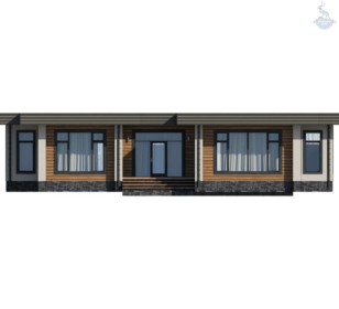 КД-1020: современный каркасный дом с плоской крышей