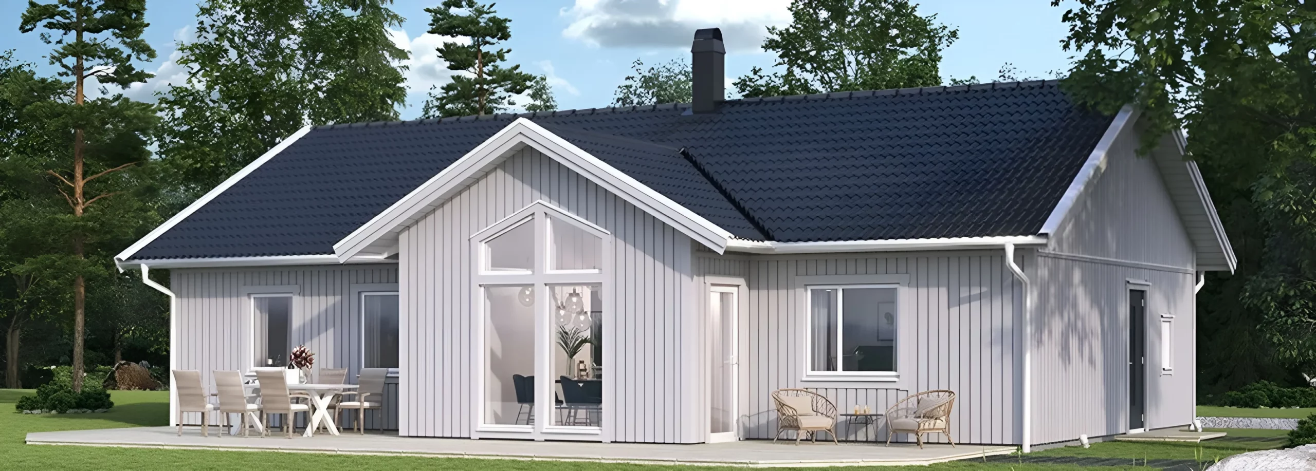 Каркасный дом с коммуникациями