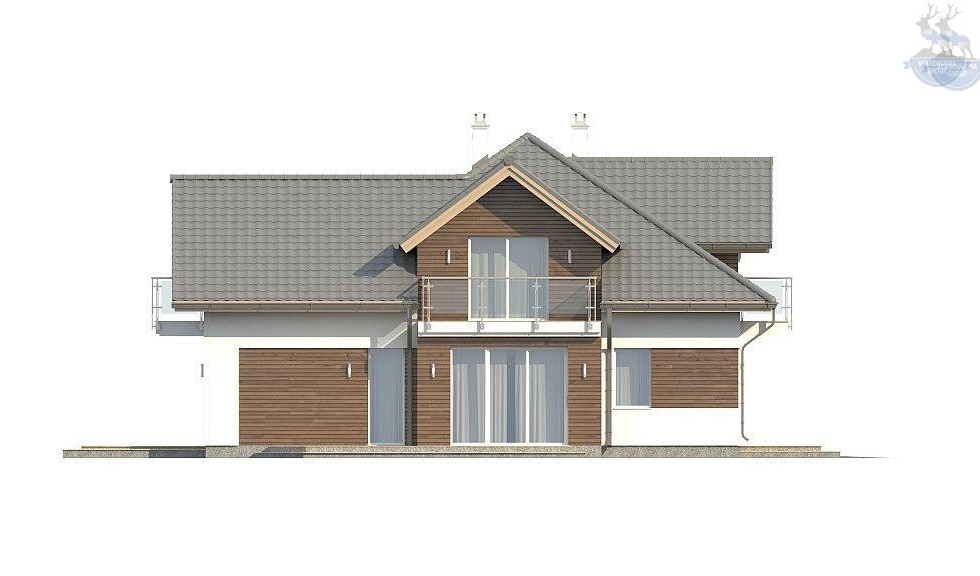 КД-200: двухэтажный каркасный дом