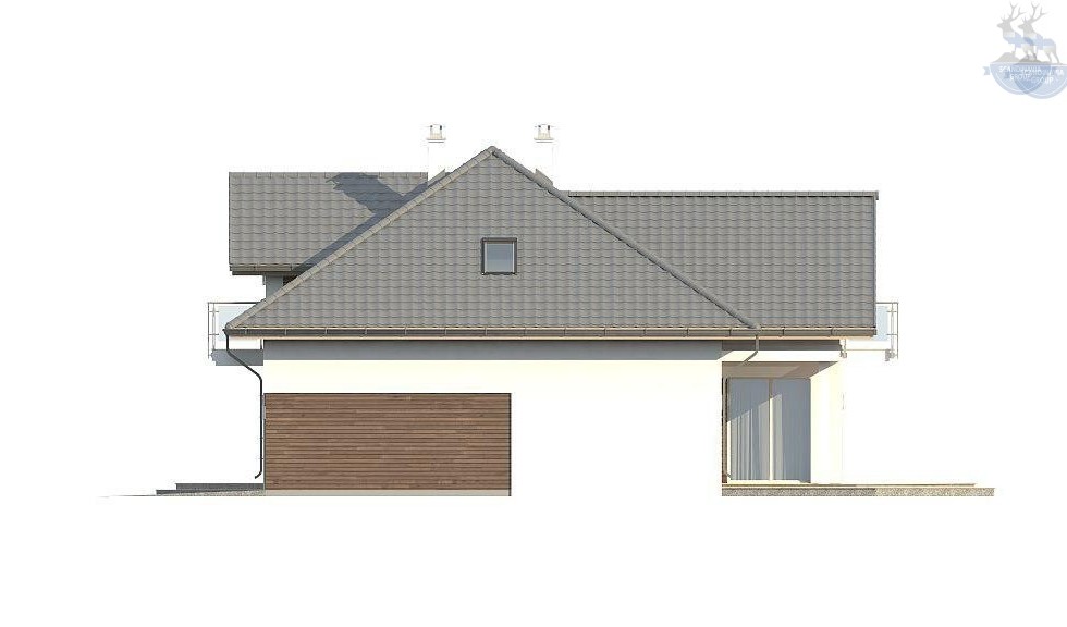 КД-200: двухэтажный каркасный дом