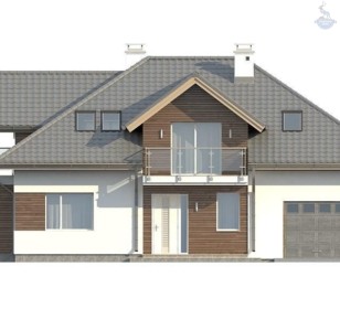 КД-200: двухэтажный каркасный дом