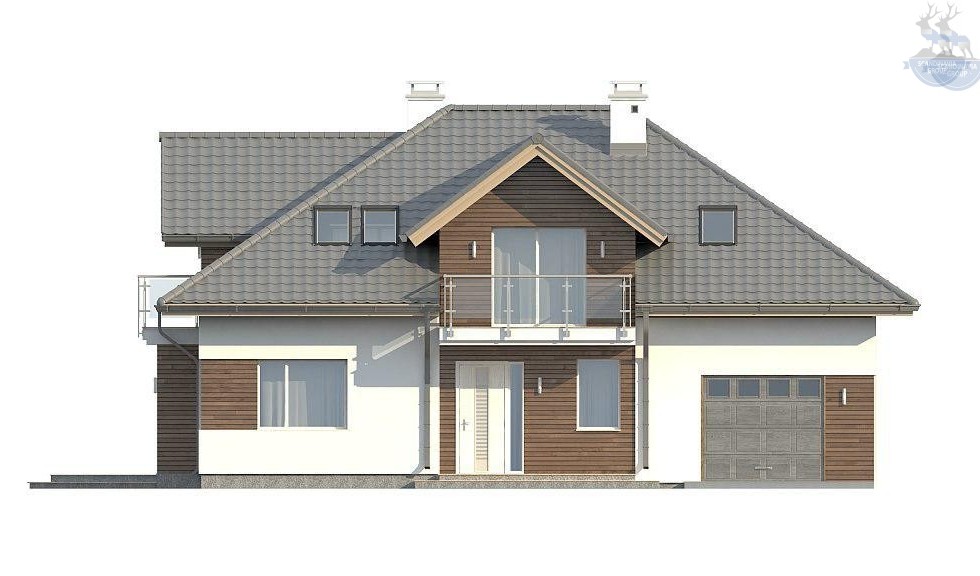 КД-200: двухэтажный каркасный дом