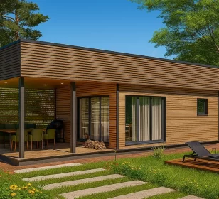 Каркасная бана по проекту КБ-100