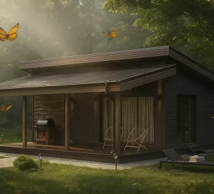 Каркасная бана по проекту КБ-40