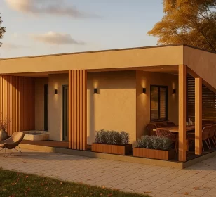 Каркасная бана по проекту КБ-60