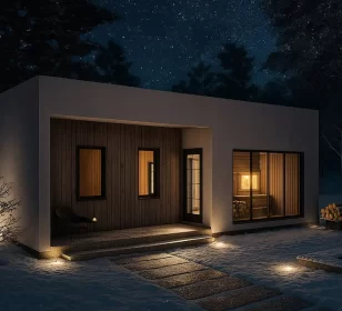 Каркасная бана по проекту КБ-80