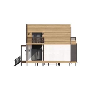 КД-1170: каркасный дом с плоской кровлей