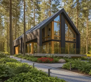 Двухэтажный каркасный дом в стиле Barn House КД-490 фото 1