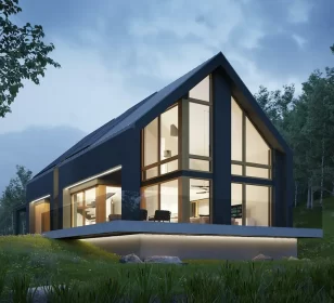 Двухэтажный каркасный дом в стиле Barn House КД-490 фото 3