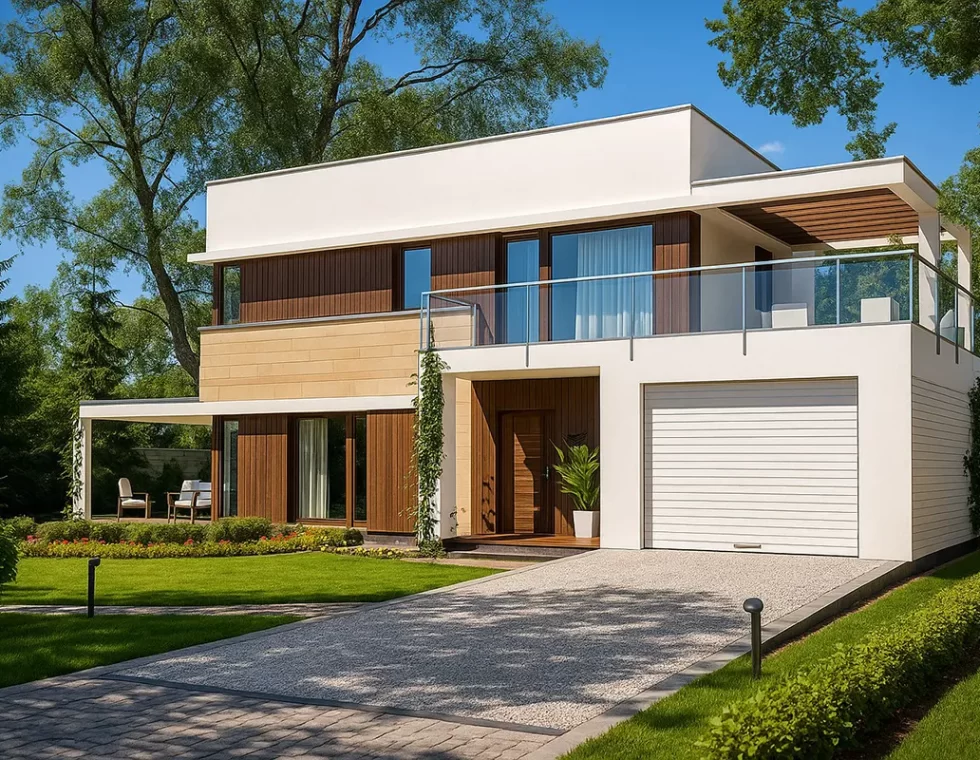 Каркасный дом с плоской крышей КД-660 фото 1