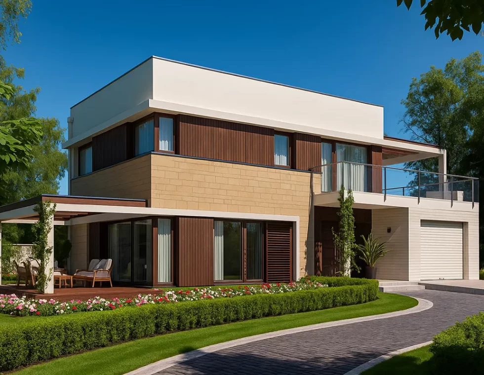 Каркасный дом с плоской крышей КД-660 фото 2