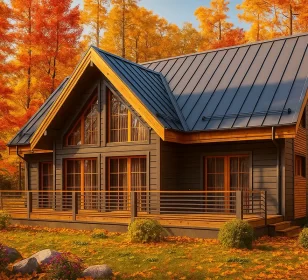 Двухэтажный каркасный дом с высокими потолками КД-800 фото 1