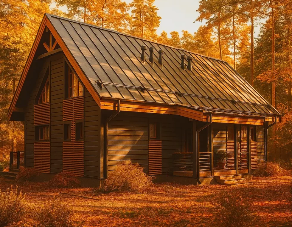 Двухэтажный каркасный дом с высокими потолками КД-800 фото 2