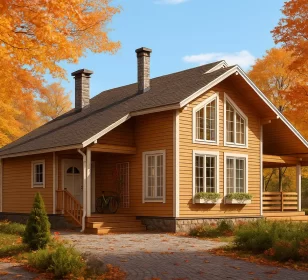 Двухэтажный каркасный дом со вторым светом КД-690 фото 1