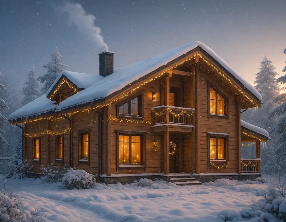 Двухэтажный каркасный дом с балконом, мансардой и террасой КД-60 фото 2