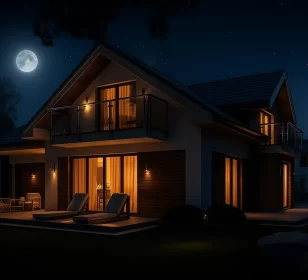 Двухэтажный каркасный дом с балконом и мансардой КД-120 фото 2