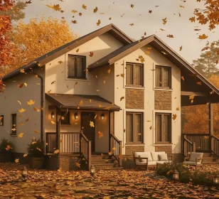 Двухэтажный каркасный дом с двумя входами КД-110 фото 1