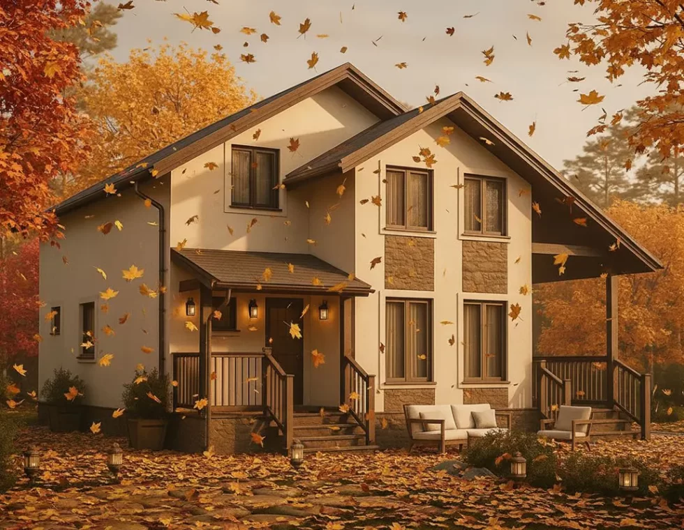 Двухэтажный каркасный дом с двумя входами КД-110 фото 1