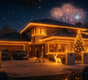 Двухэтажный каркасный дом с гаражом КД-370 фото 1