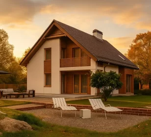 Двухэтажный каркасный дом с мансардой КД-210 фото 1