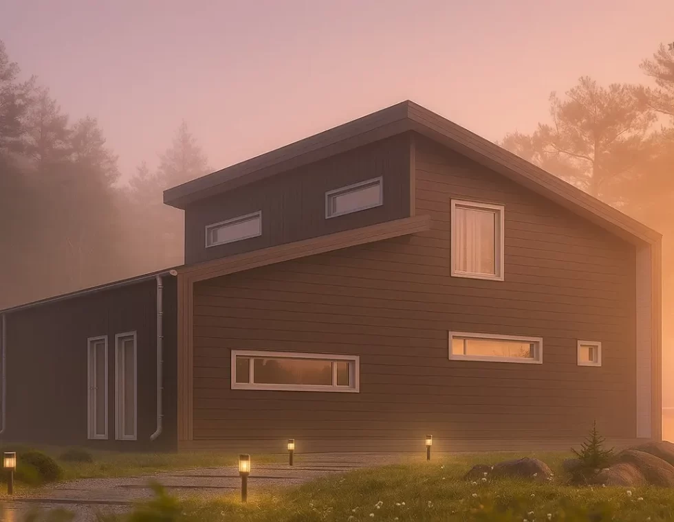 Двухэтажный каркасный дом с сауной КД-780 фото 2