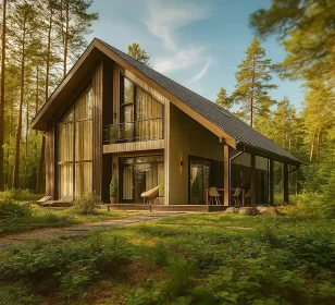 Двухэтажный каркасный дом с террасой КД-650 фото 1