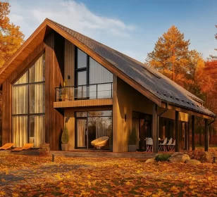 Двухэтажный каркасный дом с террасой КД-650 фото 2