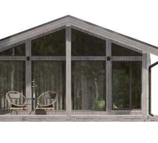 каркасная баня кб-50 фасад 1