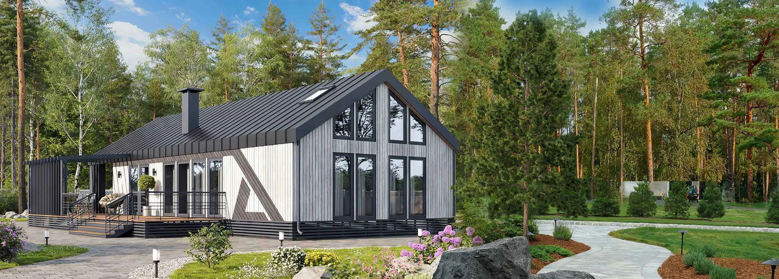 Каркасные дома с 4 спальнями