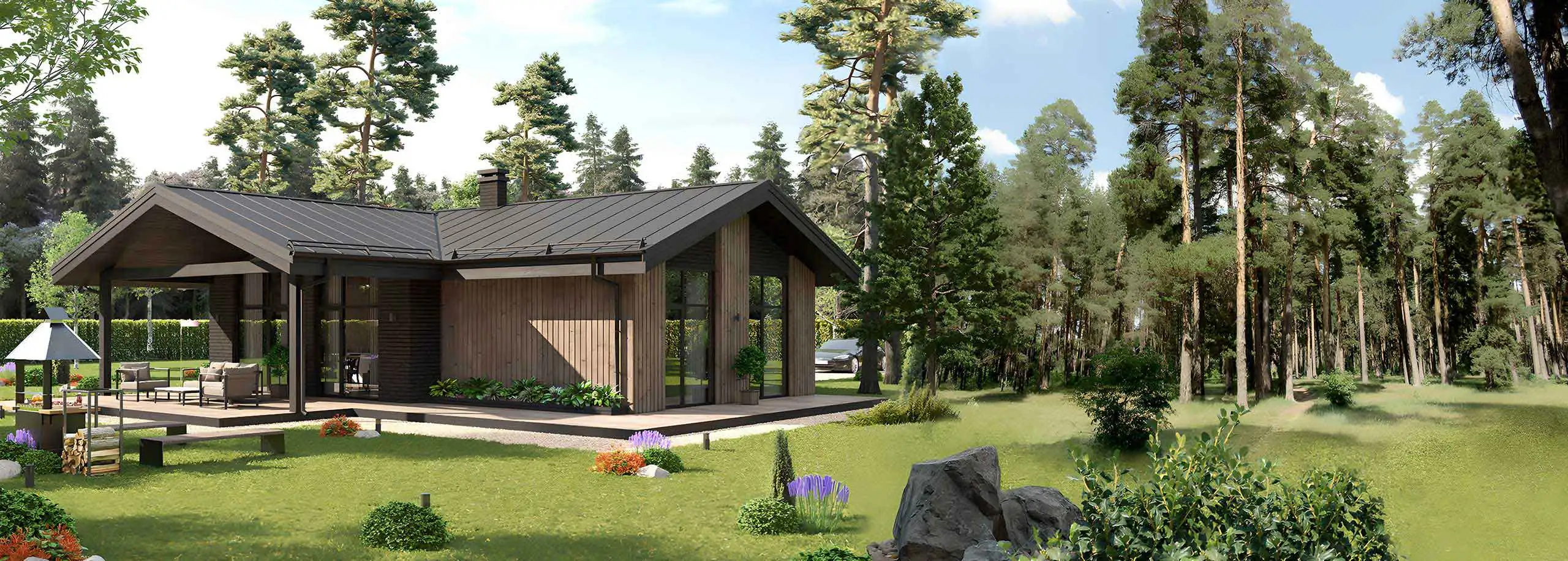 Каркасные дома без потолка