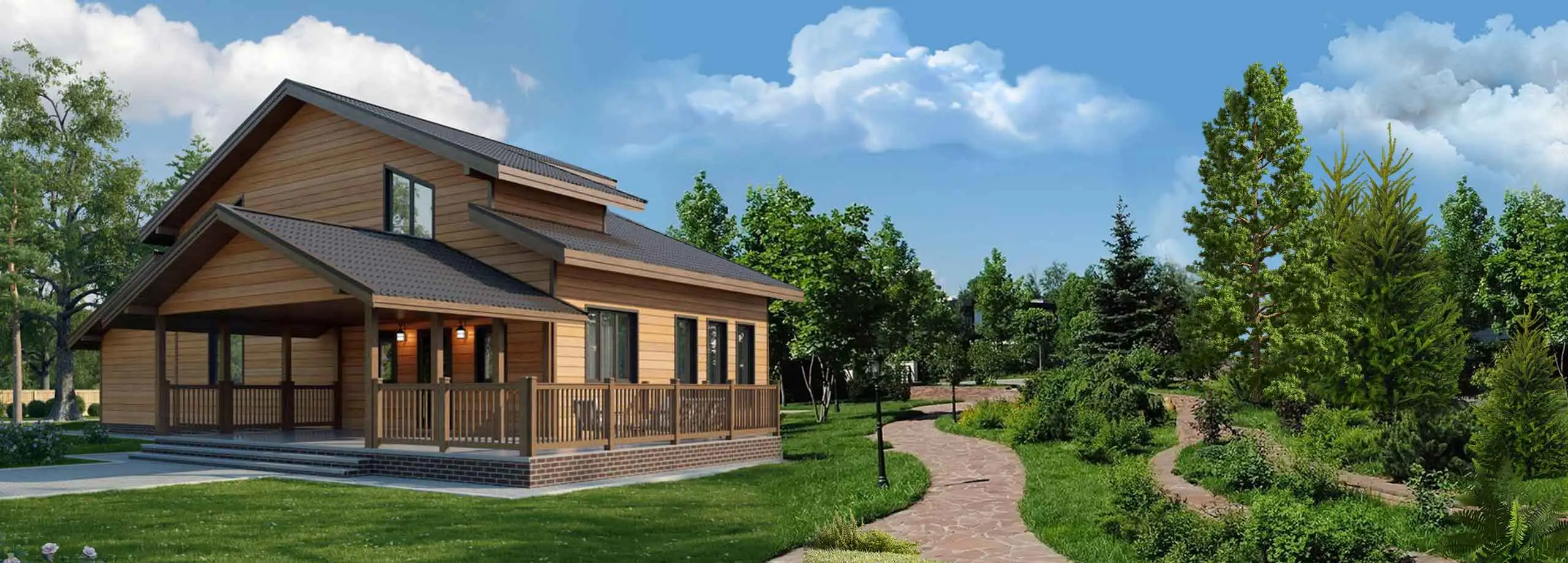 Каркасные дома с мансардой