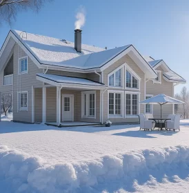 Двухэтажный каркасный дом с двумя террасами КД-620 фото