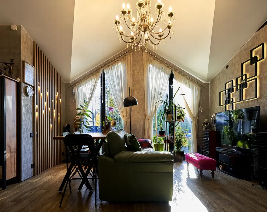 Каркасный дом КД-790 интерьер (гостиная зона)