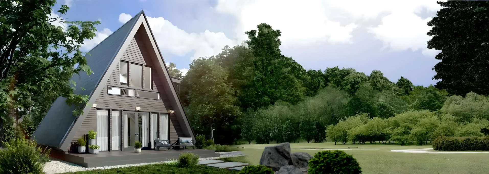 Каркасный дом шалаш