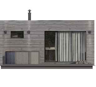 КБ-10 каркасная баня фасад 2