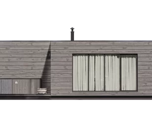 КБ-10 каркасная баня фасад 2