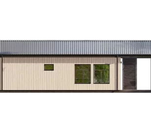 КБ-30 каркасная баня фасад 2