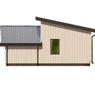 КБ-30 каркасная баня фасад 3