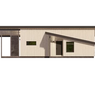 КБ-30 каркасная баня фасад 4