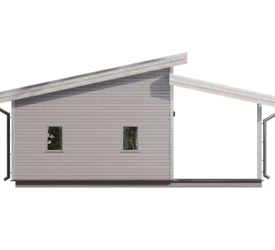 КБ-40 каркасная баня фасад 2