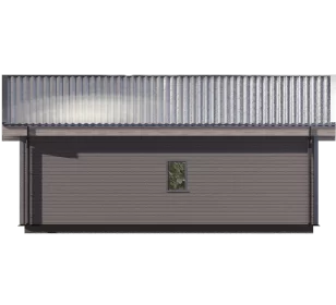 КБ-40 каркасная баня фасад 3