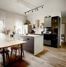 дом КД-1210 интерьер (кухня гостиная)