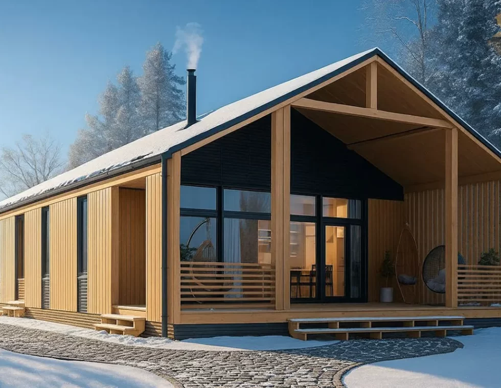 Одноэтажный барнхаус с террасой и высокими потолками КД-670 фото 1