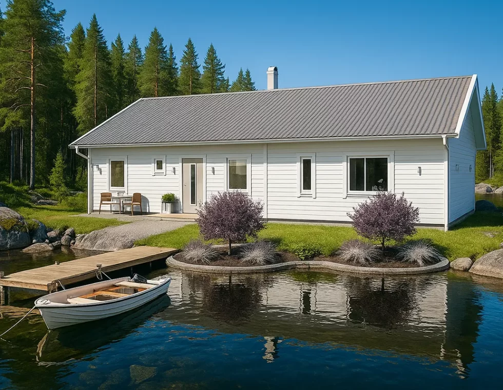 Одноэтажный каркасный дом с двумя входами КД-590 фото 1